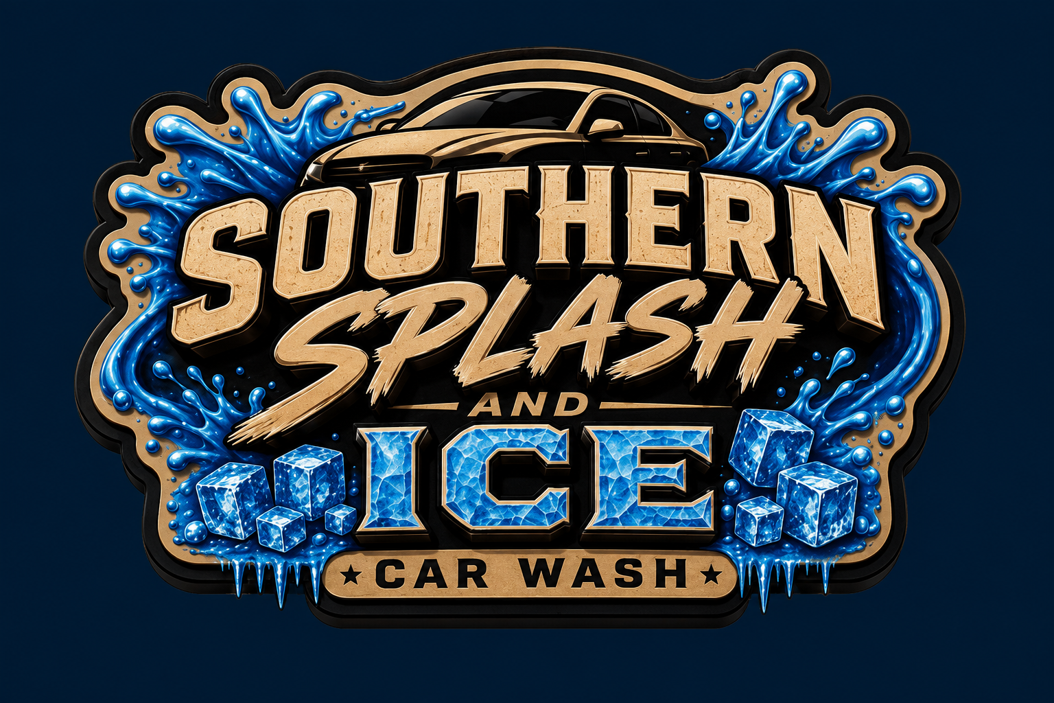Southern Splash and Ice Car Wash logo